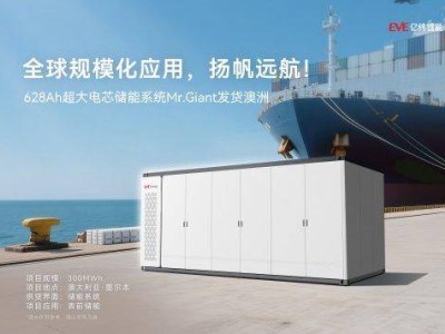 億緯鋰能628Ah儲(chǔ)能大電池再突破：400MWh電站送電成功并開啟海外發(fā)貨