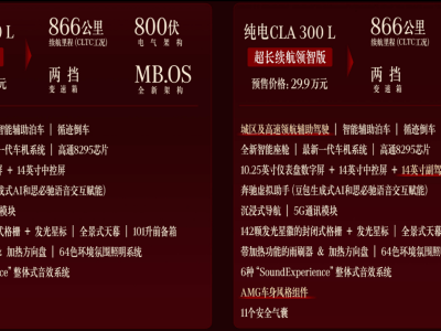 國產(chǎn)加長版奔馳純電CLA亮相，續(xù)航866km+800V快充，智駕系統(tǒng)由中方主導(dǎo)開發(fā)