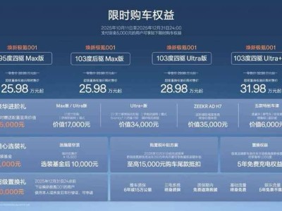 煥新極氪001攜多重升級登場,限時25.98萬起享智能科技與極致性能