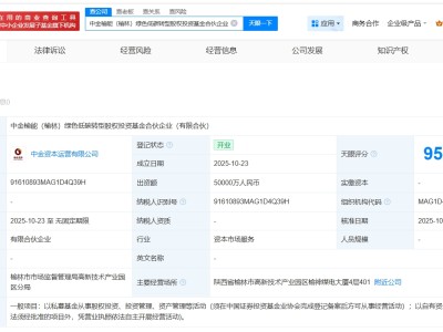 中金資本、榆林能源集團(tuán)成立綠色低碳轉(zhuǎn)型股權(quán)投資基金 出資額5億