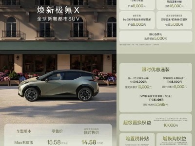 新款極氪X上市：配置優化升級，限時權益加持售價14.58萬起