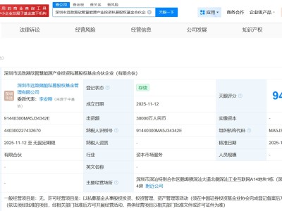 深圳新型儲(chǔ)能產(chǎn)業(yè)基金等成立智慧能源私募基金 出資額3億