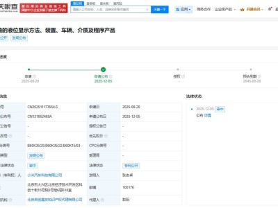 小米汽車新專利:優化燃油液位顯示,減少跳變提升駕駛體驗