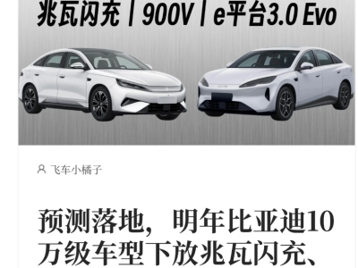 比亞迪技術下放:10萬級車享豪華配置,新能源汽車替代燃油車再提速