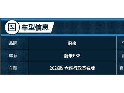 全場景科技旗艦新標桿 深度試駕2026款蔚來ES8的非凡體驗